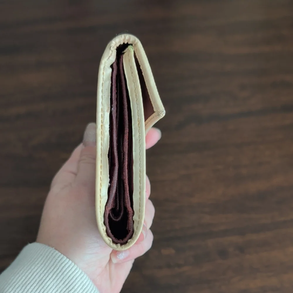 Dior Burgandy and Cream Wallet